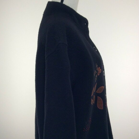 NORDIC design womens coat sz large black 100% wool - Picture 7 of 12